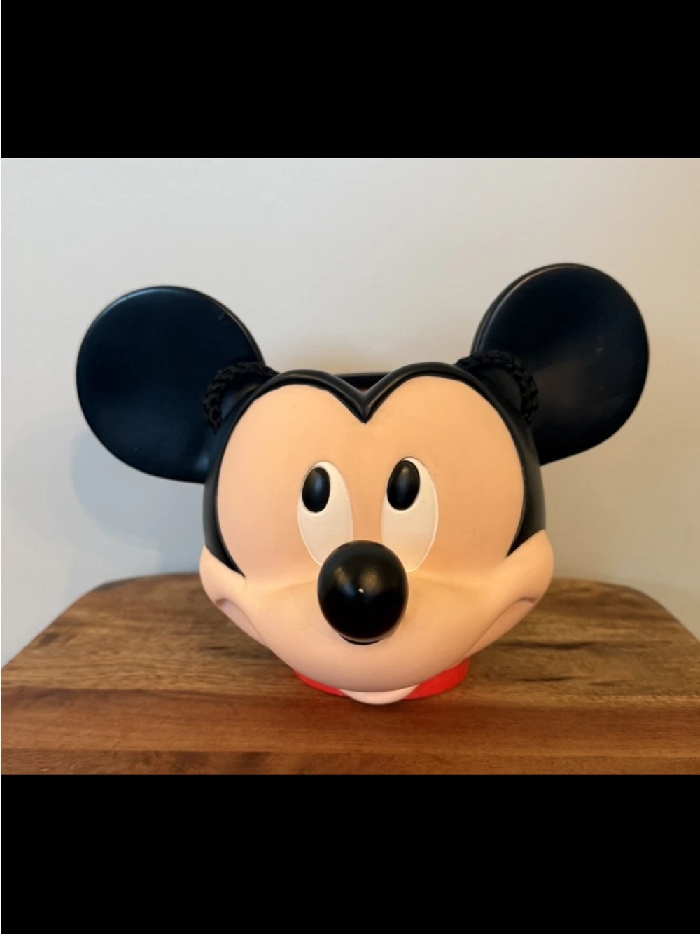 Vintage Disney Applause Mickey Mouse Head Bucket Pail Candy Easter Halloween